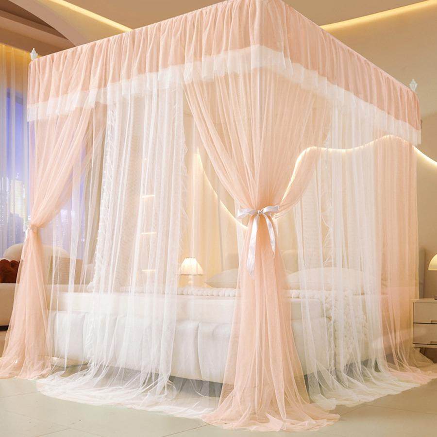 A类双层纱落地宫廷蚊帐双人家用公主风1米8床老式1米5带支架纹帐,淘宝优惠券,粉丝福利购,淘宝优惠卷