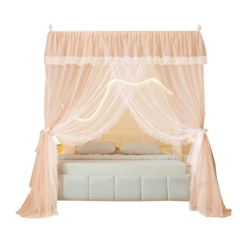 A类双层纱落地宫廷蚊帐双人家用公主风1米8床老式1米5带支架纹帐,淘宝优惠券,粉丝福利购,淘宝优惠卷