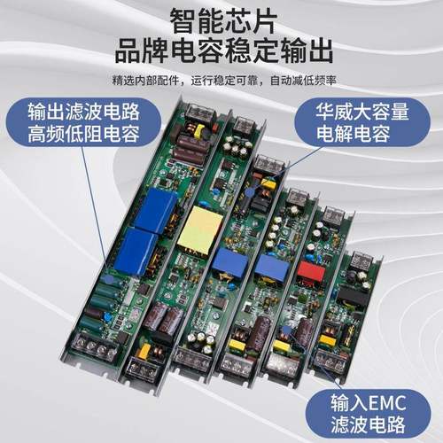 24V直流DC12V静音长条220转24伏变压器灯箱LED线形灯带开关电源 - 图2