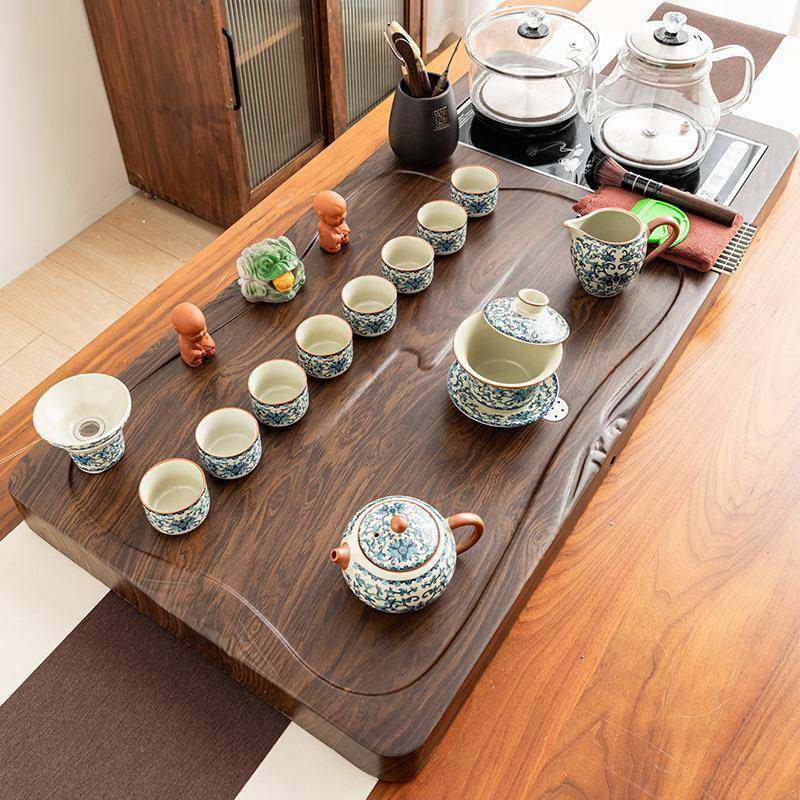 【折扣价】茶具套装全自动一体烧水壶茶盘高档陶瓷汝窑功夫泡茶盖,淘宝优惠券,粉丝福利购,淘宝优惠卷