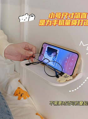 床头置物架宿舍上铺好物寝室床上收纳神器架子学生免打孔床边挂篮