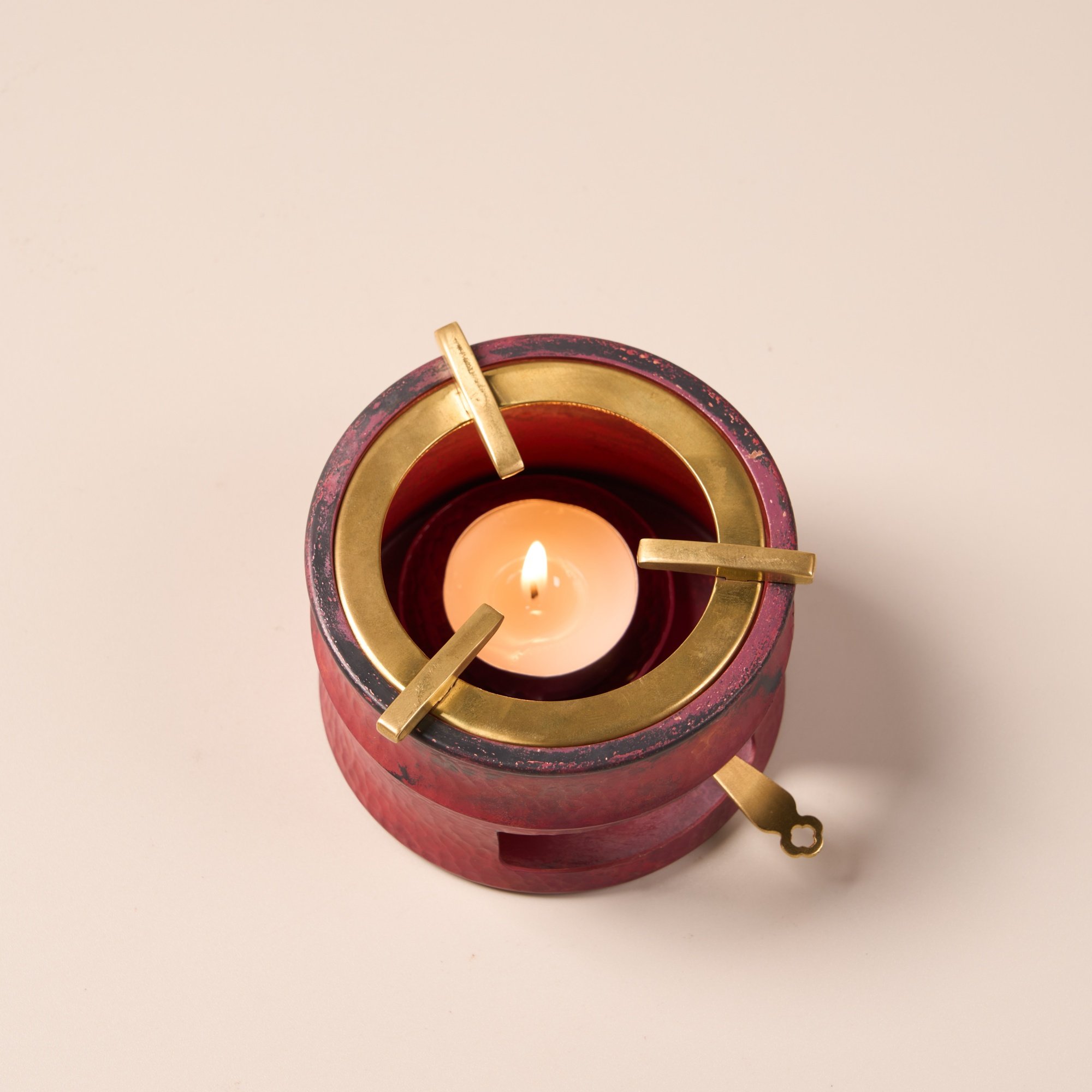 了堂斋紫铜复古镂空煮茶炉中式温茶炉家用围炉煮茶器蜡烛加热烤茶,淘宝优惠券,粉丝福利购,淘宝优惠卷