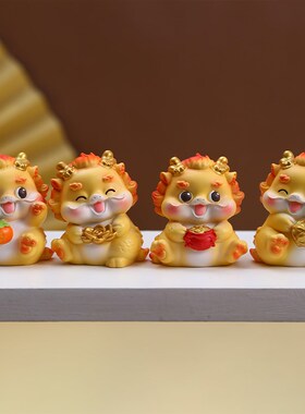 貔貅招财摆件神龙麒麟一对工位情C绪稳定神器办公桌面装饰新年礼