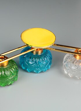 琉璃灯架供佛灯家用七星莲花烛台摆件供佛前长明灯透明酥油灯灯座