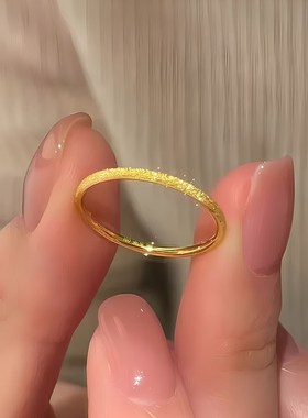 深圳水贝实心闭口k金包银戒指素圈指环男女情侣款对戒情人节日礼