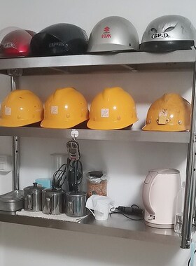 不锈钢挂架壁挂式微波炉置物架三层墙上烤箱收纳架后厨房锅碗盆架