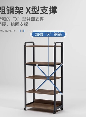 厨房置物架落地式多层收纳微波炉架家用储物放锅架子多功能置物架