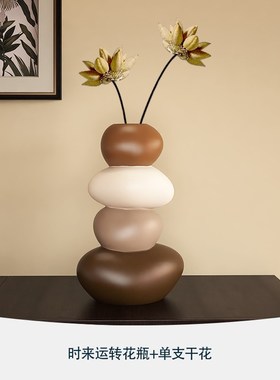 小鹿创意艺术石来l运转花瓶餐边柜客厅电视柜玄关家居桌面装饰摆