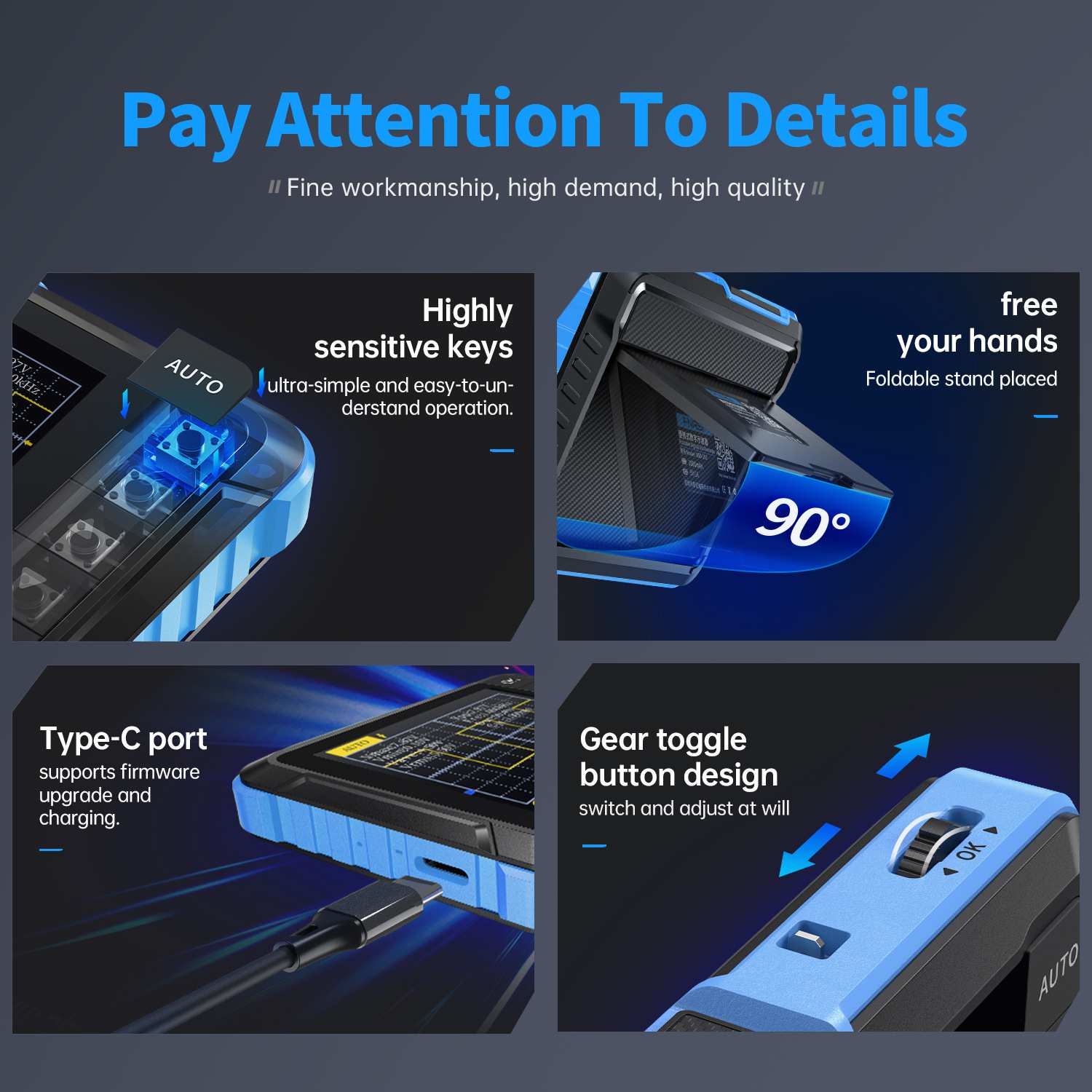 FNIRSI-DSO 152手持小型示波器便携式数字示波表初学者教学维修用 - 图2