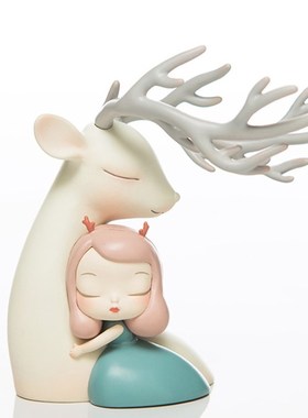 白夜童话汽车载饰品摆件治愈w办公室解压创意七夕小摆件女孩生礼