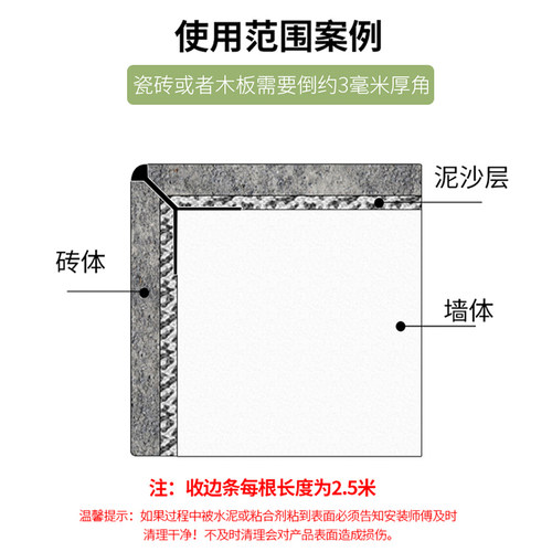 瓷砖收边条阳角收口条不锈钢封边护角条金属装饰线U条铝合金包边 - 图3