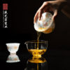 Shengyi Kiln Uncut Jade Porcelain Covered Bowl Portable Travel Tea Set