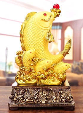 富贵有余招财鱼摆件年年有余客厅电视鞋柜装饰品朋友闺蜜乔迁礼物