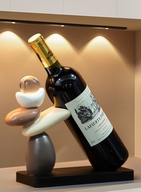 时来运转红酒架摆件酒柜装饰品轻奢高档高级感客厅餐边柜家居饰品