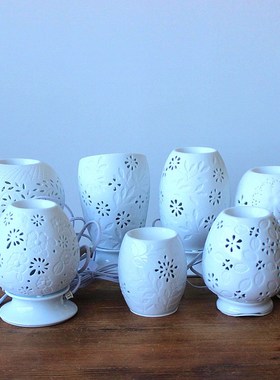 厂家陶瓷香薰灯 陶瓷工艺品 创意家用工艺品 香薰灯   9286