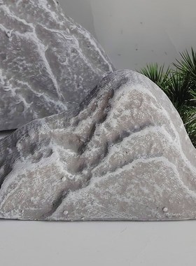 仿真沙滩石造景苔藓泡沫黄色道具石头摆件轻室内橱窗装饰石块岩石