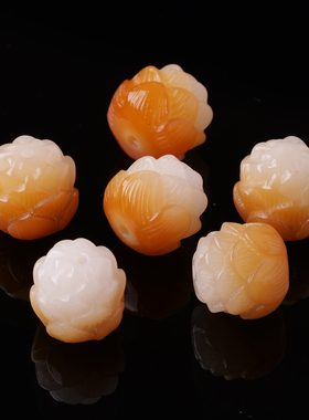 天然菩提根莲花招财隔珠