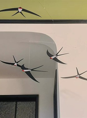 【新家的一百个快递】空中燕子平衡吊饰手工diy材料包