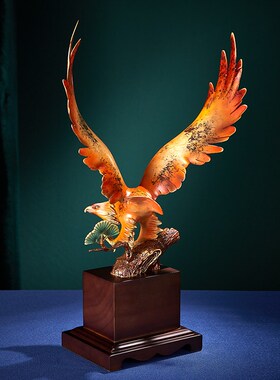 全铜老鹰摆件大展鸿图工艺品客厅高档装饰品办公室公司开业礼品