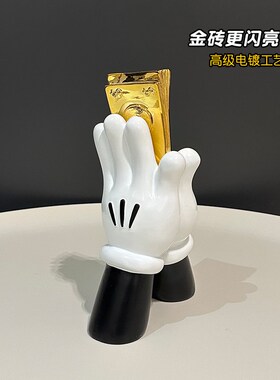 米奇拜金手招财进宝开业礼物乔迁新居送礼彩盒装饰品柜台客厅摆件