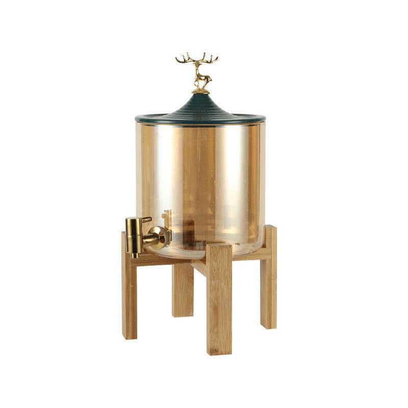 耐高温大容量带龙头冷水壶果汁酵素桶玻璃家用饮水桶餐厅凉水罐夏,淘宝优惠券,粉丝福利购,淘宝优惠卷