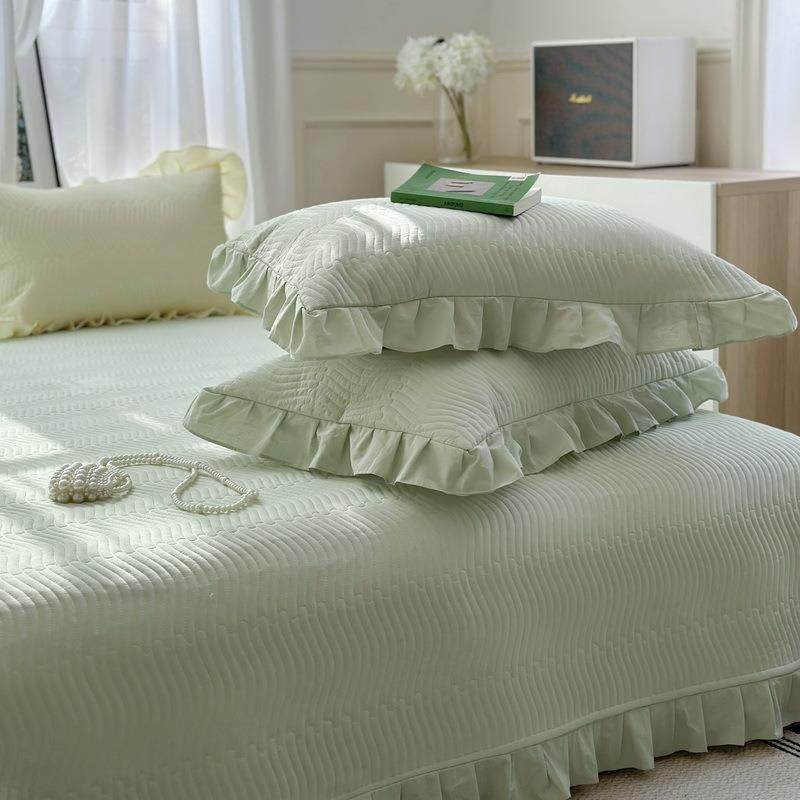 A类纯棉花边床盖单件四季通用榻榻米专用床单三件套单人夹棉炕单,淘宝优惠券,粉丝福利购,淘宝优惠卷