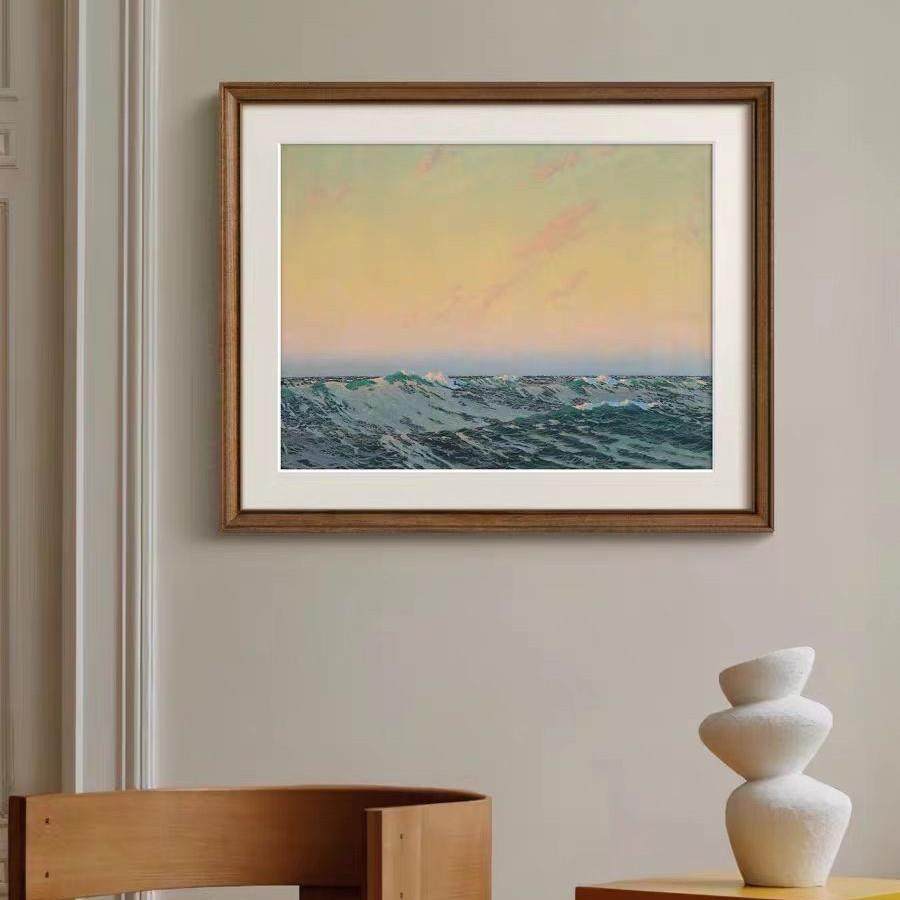《海景》法式复古艺术客厅装饰画南洋中古风美式餐厅走廊挂画风景,淘宝优惠券,粉丝福利购,淘宝优惠卷