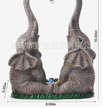 大象情侣摆件家居庭院设计花圃花园装饰品童话家居设计树脂,淘宝优惠券,粉丝福利购,淘宝优惠卷