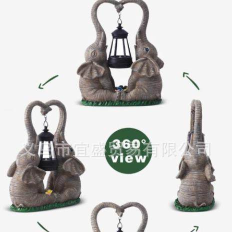 大象情侣摆件家居庭院设计花圃花园装饰品童话家居设计树脂,淘宝优惠券,粉丝福利购,淘宝优惠卷