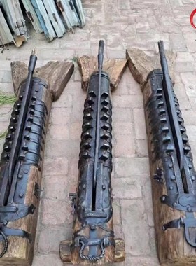 民俗怀旧老式大铡刀复古铡草工具古代老木头铡刀影视道具装饰直销