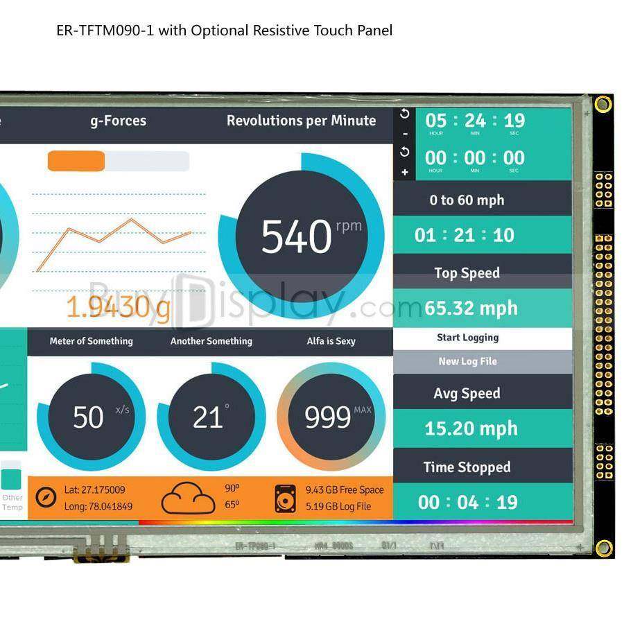 9寸TFTLCD彩色液晶显示屏配SSD1963控制板/并口/可配触摸屏,淘宝优惠券,粉丝福利购,淘宝优惠卷