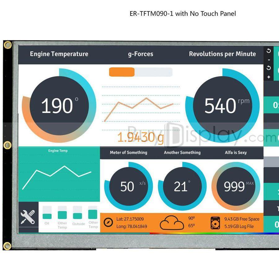 9寸TFTLCD彩色液晶显示屏配SSD1963控制板/并口/可配触摸屏,淘宝优惠券,粉丝福利购,淘宝优惠卷
