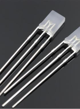 方形2*3*4红绿双色雾状共阴直插led发光二极管方形234双色灯珠