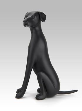 斑点犬狗摆件仿真动物模型黑狗雕塑民宿别墅庭院客厅花园落地装饰