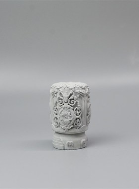 清水混凝土摆件浮雕柱石墩水泥工艺品造景扩香石道具摆件FZ352