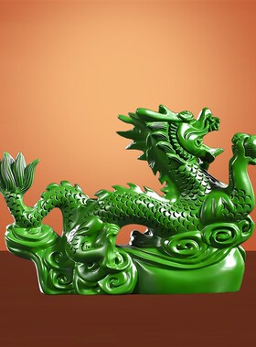 桃木雕刻青龙摆件神龙漆木生肖办公室祥龙家居开业礼物东南补缺角