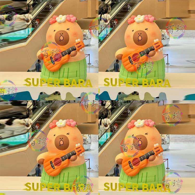 网红充气卡皮巴拉气模卡通人偶服网红水豚鼠森林动物园商场中庭,淘宝优惠券,粉丝福利购,淘宝优惠卷