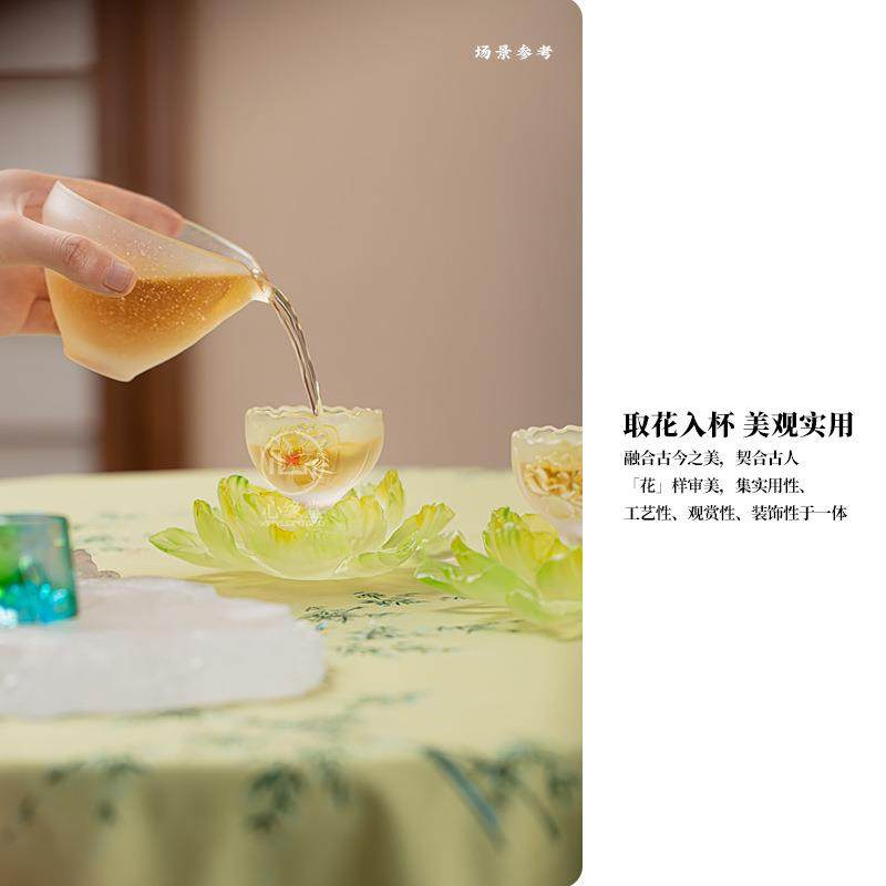 心缘堂琉璃十二花神套组品茗杯主人杯托杯垫多功能茶席置景烛台,淘宝优惠券,粉丝福利购,淘宝优惠卷