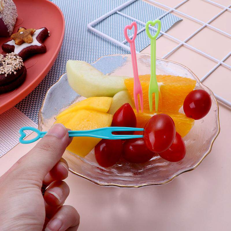 一次性水果叉整箱透明两齿塑料叉果签果插单独包装 - 图2