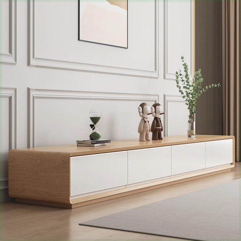 my电视柜极简日式原木色小户型客厅地柜电视几柜全实木儿童 - 图1