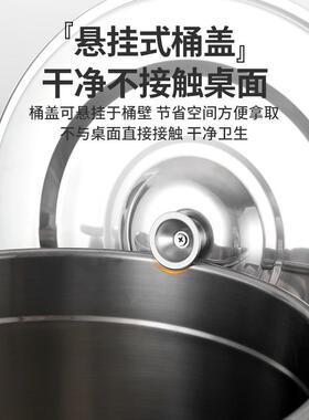 304不锈钢水桶手提式幼儿园家用带盖提桶油桶汤桶分类食堂饭迪鹏