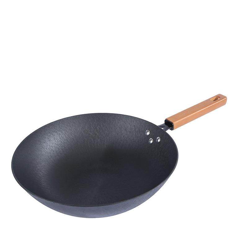 家用无涂层炒菜锅多功能少油烟平底铁锅木柄带耳不粘锅,淘宝优惠券,粉丝福利购,淘宝优惠卷