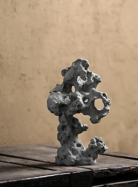 太湖石 假山盆景石头小摆件鱼缸造景附石观赏石天然石材原石抱石