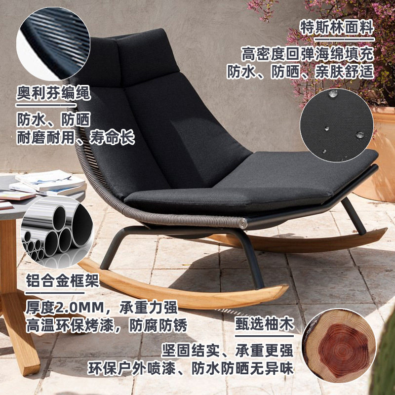 阳台休闲摇椅茶几组合户外藤编三件套小沙发懒人庭院花园沙发家俱,淘宝优惠券,粉丝福利购,淘宝优惠卷