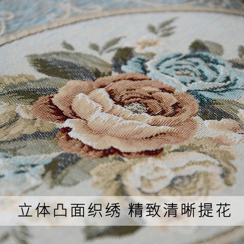 欧式梳妆台桌布家用卧室长方形桌面垫子床头柜布艺盖巾防尘天蓝色,淘宝优惠券,粉丝福利购,淘宝优惠卷