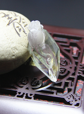 天然绿幽灵水晶老鼠吊坠挂坠 男女款绿水晶鼠项坠生肖鼠吊坠挂件