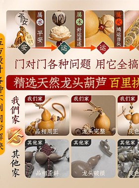 普陀山门对门五帝钱天然葫芦挂件吉祥结真品纯铜钱串开口客厅诗