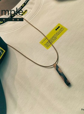 手工檀木送女友森系学生情侣项链吊坠刻字个性简约设计情人节礼物