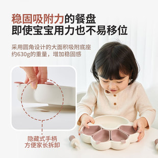 Firgi宝宝餐盘喵喵分格防滑吸盘辅食硅胶碗