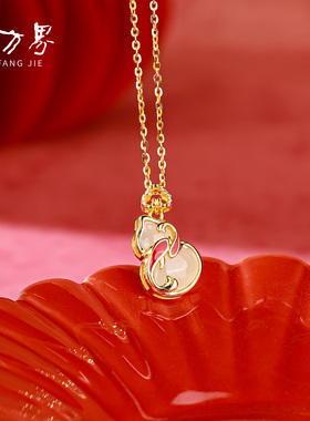 天然和田玉葫芦项链女款